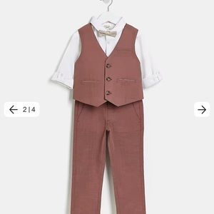Boys suit set: shirt, tie, vest and pants